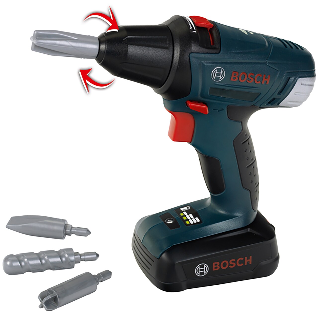 Bosch Mini: 2-In-1: Cordless Drill & Screwdriver - Lights & Sounds, Power Tool Toy, Battery-Operated, Realistic Pretend Play, Licensed, Kids Ages 3+